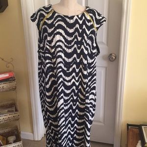 KSL Karin Stevens navy print dress size 22w